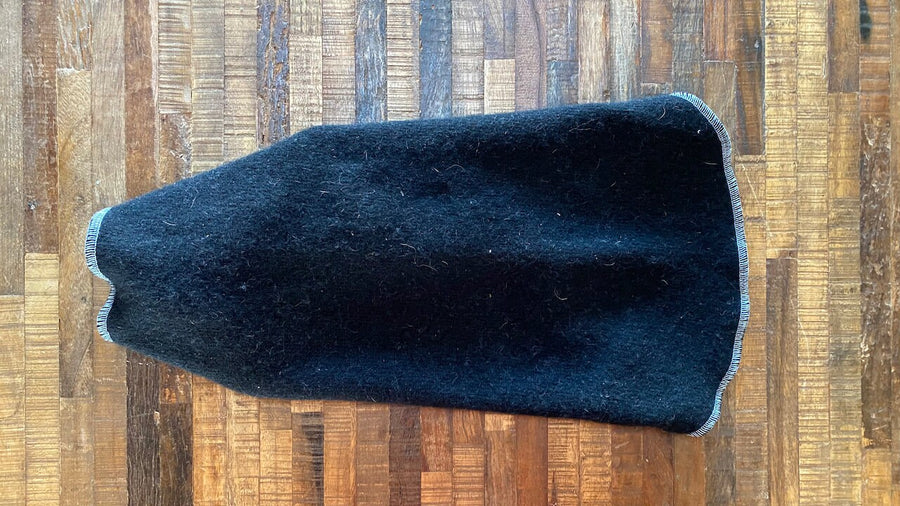 Black Angora Wool Dog Sweater - Warm Dog Coat - Canine Cardigans - FITS 25-40 Pounds - Repuposed - Upcycled