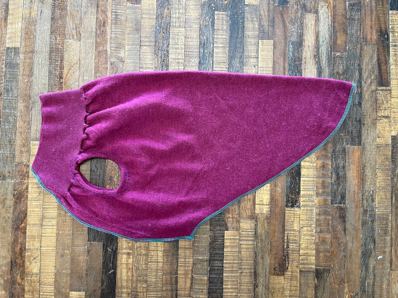 Purple Hand Made Dog Sweater - Warm Dog Coat - Canine Cardigans -  FITS 25-40 Pounds - Repuposed - Upcycled