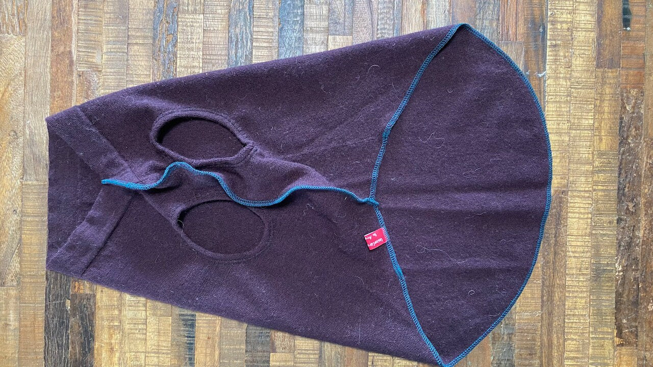Soft Wool Dog Sweater - Warm Dog Coat - Canine Cardigans -  FITS 25-40 Pounds - Repuposed - Upcycled