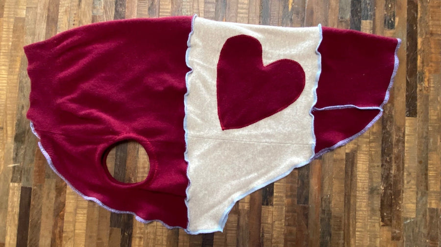 FITS 100-125 POUND Dog - Hand Made Red Wool Great Dane Shirt - Big Dog Sweater - Canine Cardigans