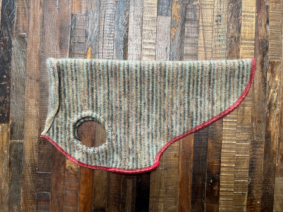 Beautiful Handmade Dog Sweater - Wool Dog Coat - FITS 8-13 Pounds - REPURPOSED - Upcycled - Canine Cardigans