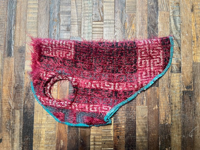 Beautiful Handmade Dog Sweater - Wool Dog Coat - FITS 6 - 10 Pounds - REPURPOSED - Upcycled - Canine Cardigans