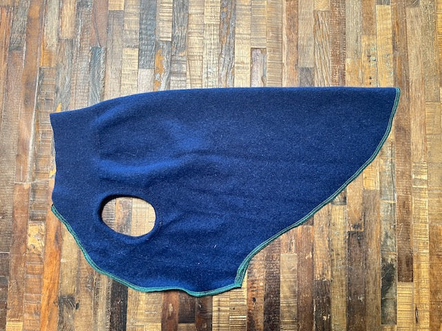 Blue Cashmere Dog Sweater - Warm Dog Coat - Canine Cardigans - FITS 25 - 40 Pounds - Repuposed