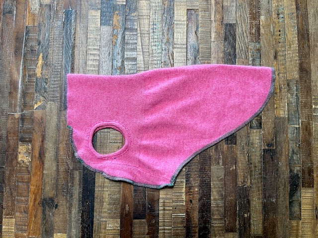 Canine Cardigans Dog Sweater - Purple Cashmere Dog Coat - FITS 8 - 13 Pounds LONG - REPURPOSED - Upcycled - Canine Cardigans