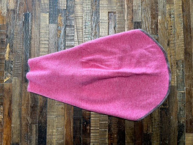 Canine Cardigans Dog Sweater - Purple Cashmere Dog Coat - FITS 8 - 13 Pounds LONG - REPURPOSED - Upcycled - Canine Cardigans