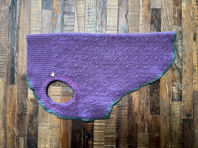 Beautiful Handmade Dog Sweater - Dog Coat - FITS 6 - 10 Pounds - REPURPOSED - Upcycled - Canine Cardigans