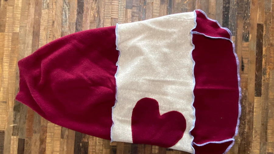 FITS 100-125 POUND Dog - Hand Made Red Wool Great Dane Shirt - Big Dog Sweater - Canine Cardigans