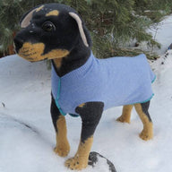 Warm BULL Dog Santa Sweater - Frenchie Clothes - Wool Dog Coat - FITS 12-18 Pounds - Canine Cardigans