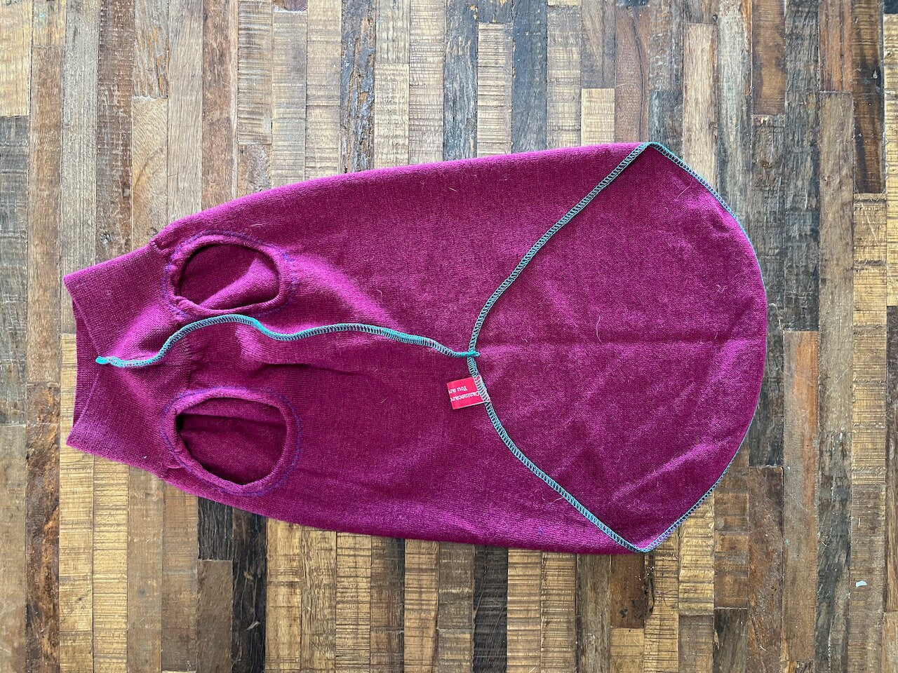 Purple Hand Made Dog Sweater - Warm Dog Coat - Canine Cardigans -  FITS 25-40 Pounds - Repuposed - Upcycled