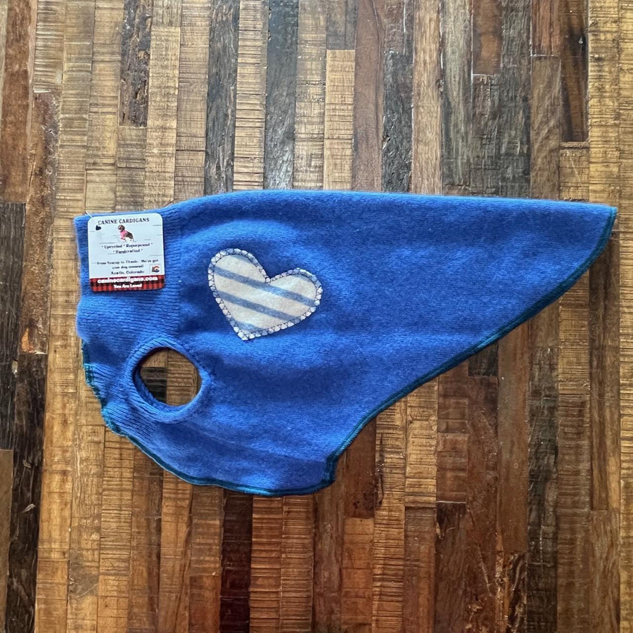 Beautiful Handmade Dog Sweater - Cashmere Heart Dog Coat - FITS 112-18 Pounds - Canine Cardigans