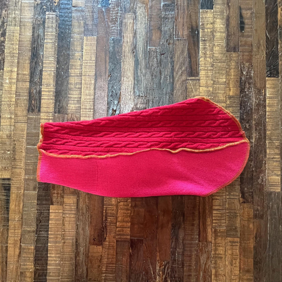 FITS 6 - 10 Pounds LONG, Warm Handmade From Upcycled Cashmere Dog Sweater, Canine Cardigans, Repurposed Dog Clothes