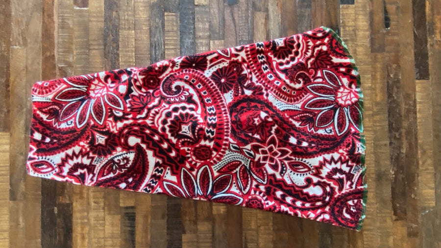 FITS 35-55 Pound Dog RED and Black Big Dog Sweater - Repurposed Wool Dog Coat - Canine Cardigans
