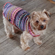 FITS 35 - 55 Pounds Dog Sweater - Repurposed Wool Dog Coat Canine Cardigans