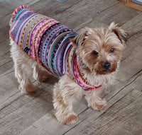 FITS 35 - 55 Pounds Dog Sweater - Repurposed Wool Dog Coat Canine Cardigans