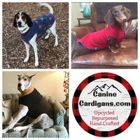 Hand Made Dog Sweater - Fits 8 - 13 Pounds LONG-  Dog Clothes - Small Dog Jumper - Canine Cardigans