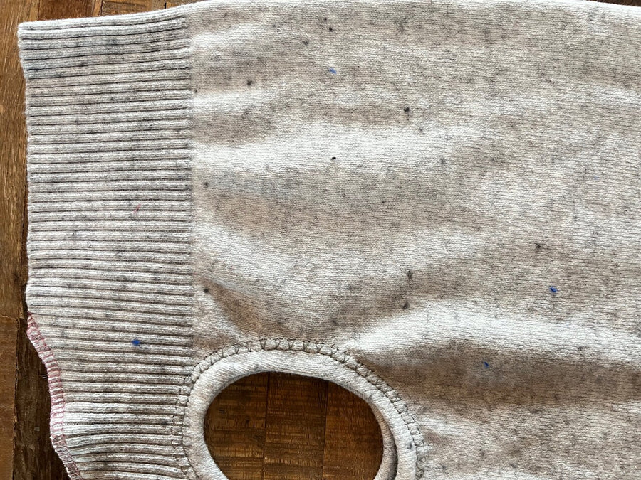 Cotton Vegan Repurposed Handmade Dog Shirt -  FITS 25-40 Pounds - Canine Cardigans