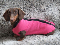 Hand Made Red Dog Sweater - Fits 15-25 Pounds - Dog Clothes - Small Dog Jumper - Canine Cardigans