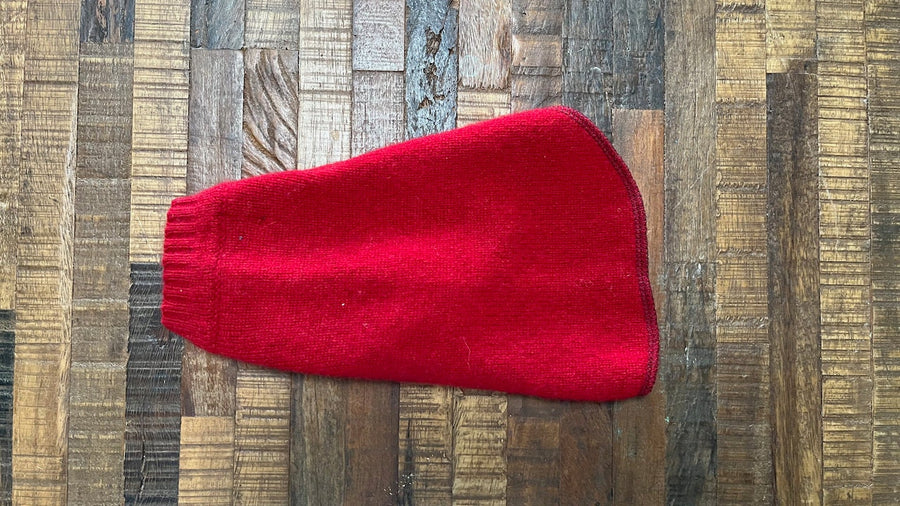 RED Cashmere Tiny Dog Coat, Little Dog Shirt, FITS 2-5 Pounds  Canine Cardigans