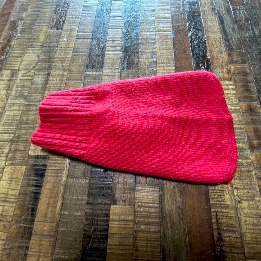 Hand Made RED Warm Wool Dog Coat, Little Dog Shirt, FITS 1 - 3 Pounds  Canine Cardigans
