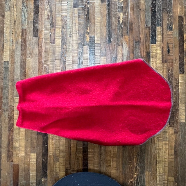 FITS 70-80 POUND Dog - Handmade Repurposed Red Wool Dog Sweater Large - Dog Sweater - Canine Cardigans