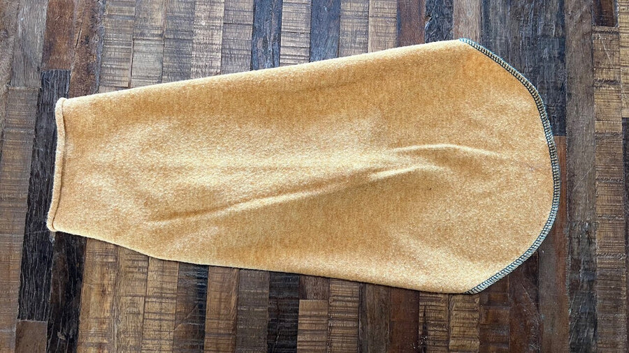 Handmade Yellow Dog Sweater - Winter Dog Shirt -  FITS 8-13 POUNDS Long - Canine Cardigans