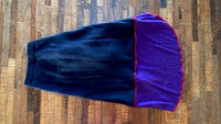 FITS 35 - 55 Pounds - BLACK and PURPLE Dog Sweater - Repurposed Wool Dog Coat Canine Cardigans