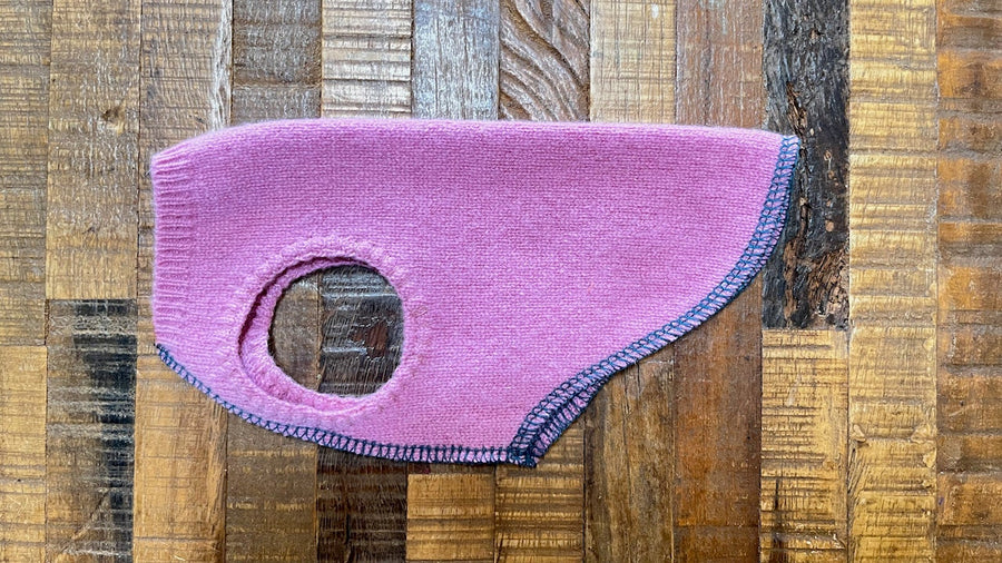 Tiny Purple Cashmere Dog Shirt - Little Dog Sweater - Fits 1 pound or LESS -  Canine Cardigans