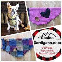 Handmade Gift For Dog, Sweater for Puppy, Warm Dog Coat, FITS 2-5 Pounds - Canine Cardigans