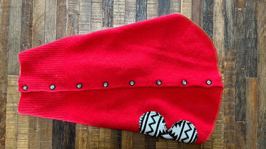 Warm Handmade Cashmere Dog Sweater, Canine Cardigans, FITS 15 - 25 Pounds Repurposed Dog Clothes