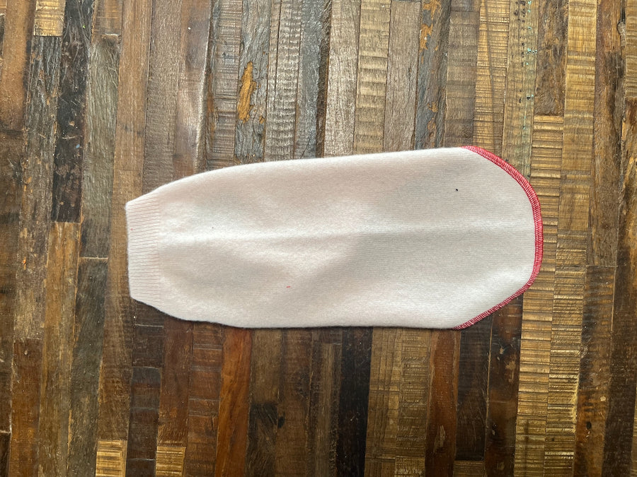 PALE PINK CASHMERE Dog Sweater - Warm Dog Coat - Canine Cardigans -  FITS 6 - 10 Pounds LONG- Repurposed - Upcycled