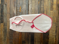 PALE PINK CASHMERE Dog Sweater - Warm Dog Coat - Canine Cardigans -  FITS 4 - 6 Pounds LONG- Repurposed - Upcycled