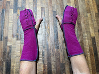 Handmade Fingerless Gloves - Repurposed - Upcycled