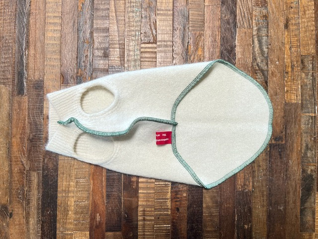 Handmade Big Dog Sweater - Repurposed Sweater Dog Coat - FITS 4-6 Pounds LONG  - Canine Cardigans