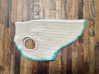 Handmade Soft CASHMERE Dog Sweater - Warm Dog Coat - Canine Cardigans - FITS 4-6 Pounds  - Repuposed - Upcycled