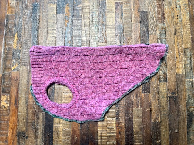 Wool Hand Made Dog Sweater - Warm Dog Coat  - FITS 12 - 18 Pounds - Canine Cardigans