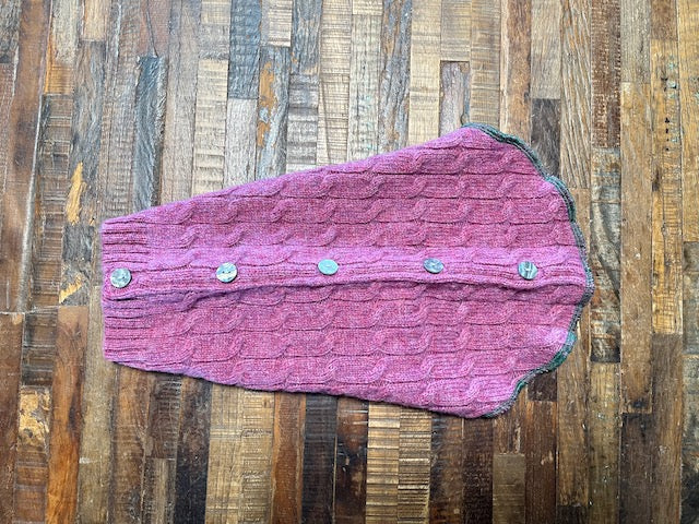Wool Hand Made Dog Sweater - Warm Dog Coat  - FITS 12 - 18 Pounds - Canine Cardigans