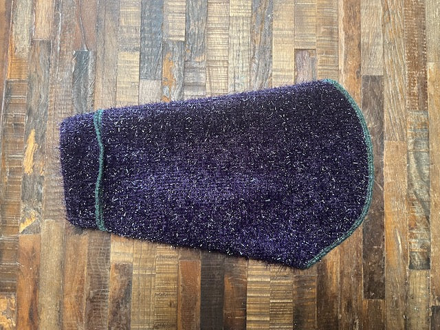 Handmade FITS 6-10 Pounds - Sparkly Purple Dog Sweater- Small Dog Clothes - Canine Cardigans