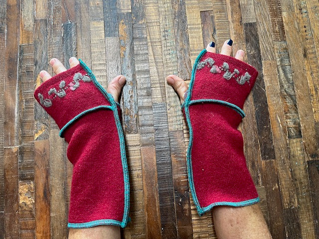 Hand Made Arm Warmers - Writing Gloves - Peasant Mittens - Boho Gloves
