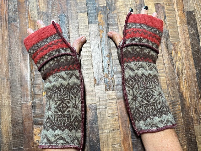 Punk Arm Warmers - Dog Walker Mittens - Writing Gloves - Peasant Gloves