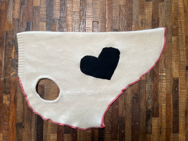 Cashmere Dog Sweater, Fancy Dog Coat, Dog Jacket,  FITS 35-55 Pounds -  Repurposed Petwear - Canine Cardigans