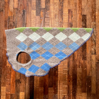 Fancy Handmade Dog Sweater, Canine Cardigans, FITS 15-25 Pounds LONG Repurposed Dog Clothes