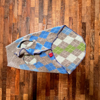 Fancy Handmade Dog Sweater, Canine Cardigans, FITS 15-25 Pounds LONG Repurposed Dog Clothes