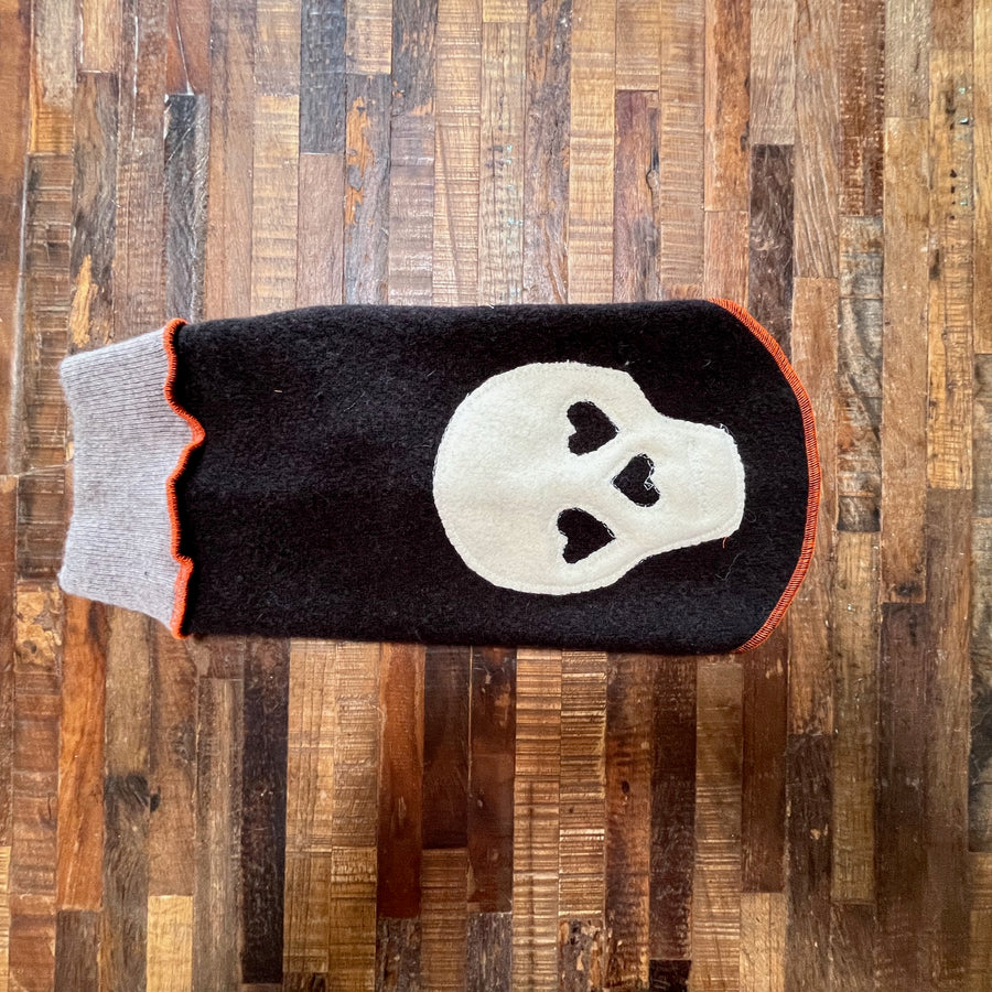 FITS 8 - 13 Pound Dog, Cashmere Pet Sweater  - Skull Day of the Dead - Canine Cardigans