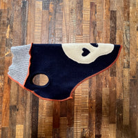 Hand Made Dog Sweater - Fits 6-10 Pounds - Skull Day of the Dead- Tiny Dog Clothes  - Canine Cardigans