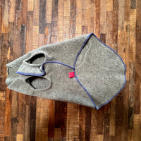 FITS 15-25 Pound LONG Dog, Cashmere Dog Sweater, Skull Day of the Dead,  Upcycled Dog Clothes, Canine Cardigans