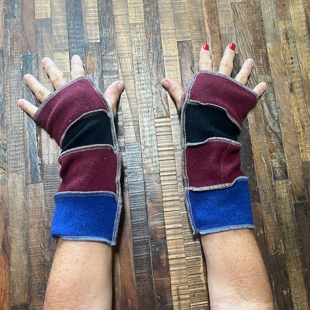 Handmade Arm Warmers - Writing Gloves - Peasant Mittens - Boho Gloves Gift for Dogwalker