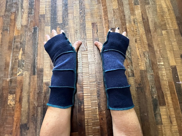 Handmade Arm Warmers - Fingerless Gloves - Animal Chiropractic Gloves - Riding Gloves