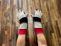 Gift for Man Friend - Repurposed Hand Made Arm Warmers - Writing Gloves - Punk Gloves