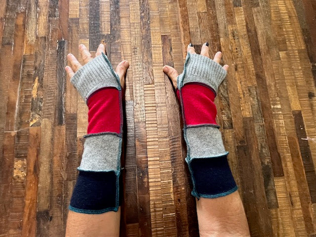 Handmade Arm Warmers - Writing Gloves - Peasant Mittens - Boho Gloves
