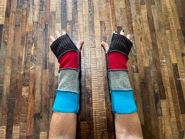 Handmade Arm Warmers - Writing Gloves - Peasant Mittens - Boho Gloves